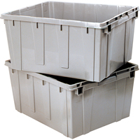 Nesting Container, 21.1" W x 17.7" D x 12" H, Grey Distribution Jean Lapalme