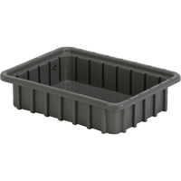 Divider Box&reg; Containers, Polyethylene, 10.8" W x 8.3" D x 2.5" H, Grey Distribution Jean Lapalme
