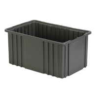 Divider Box, Polyethylene, 15.5" W x 9.9" D x 8" H, Grey Distribution Jean Lapalme
