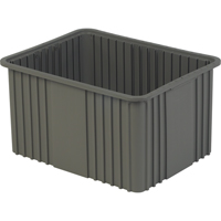 Divider Box, Polyethylene, 20.9" W x 15.9" D x 12" H, Grey Distribution Jean Lapalme