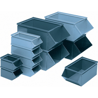 Steel Bin, 100 lbs. Cap., 4-1/2" W x 8" D x 4-1/2" H, Blue Distribution Jean Lapalme