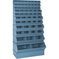 Sectional Bin Units, 100 lbs. Cap., 37" W x 8" D x 4-1/2" H, Blue Distribution Jean Lapalme