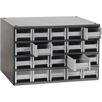 Casiers modulaires pour pi&egrave;ces, Acier, 20 tiroirs, 17" x 10-9/16" x 2-1/16", Gris Distribution Jean Lapalme