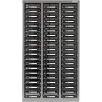 Casiers pour pi&egrave;ces KPC-300, Acier galvanis&eacute;, 60 tiroirs, 21-3/10" x 10-2/5" x 36-9/10", Gris Distribution Jean Lapalme