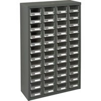 Casiers pour pi&egrave;ces KPC-400, Acier galvanis&eacute;, 48 tiroirs, 22-3/5" x 8-7/10" x 36-9/10", Gris Distribution Jean Lapalme