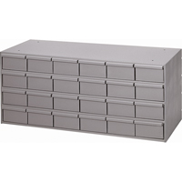 Casiers &agrave; tiroirs industriels, 24 tiroirs, 33-3/4" la x 11-5/8" p x 14-3/8" h, Gris Distribution Jean Lapalme