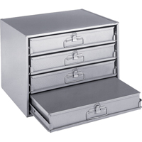 Compartment Box Cabinets, Steel, 4 Slots, 20" W x 15-3/4" D x 15" H, Grey Distribution Jean Lapalme