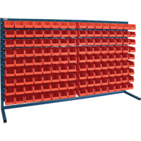 Rayonnage &agrave; persienne avec bacs, 144 bacs, 72" la x 15" p x 40" h Distribution Jean Lapalme