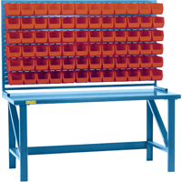 Rayonnage &agrave; persienne avec bacs, 36 bacs, 72" la x 15" p x 40" h Distribution Jean Lapalme