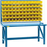 Rayonnage &agrave; persienne avec bacs, 36 bacs, 72" la x 15" p x 40" h Distribution Jean Lapalme