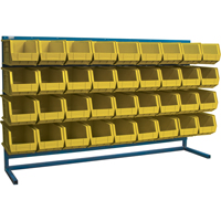 Rayonnage &agrave; persienne avec bacs, 36 bacs, 72" la x 15" p x 40" h Distribution Jean Lapalme