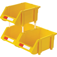 Stack & Hang Bin, 4-13/16" W x 3-3/16" H x 7-1/8" D, Yellow Distribution Jean Lapalme