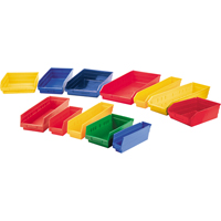 Bacs de rangement pour tablettes, 11-1/8" la x 4" H x 11-5/8" p, Jaune, Capacit&eacute; 30 lb Distribution Jean Lapalme