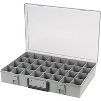Boîte &agrave; compartiments, Plastique, 32 compartiments, 18-1/2" la x 13" p, 3" h, Gris Distribution Jean Lapalme