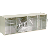 Tip-Out Bins Modular Storage System, 23-5/8" W x 6-5/8" D x 8-1/8" H, 4 Drawers Distribution Jean Lapalme