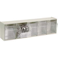 Tip-Out Bins Modular Storage System, 23-5/8" W x 5-1/4" D x 6-1/2" H, 5 Drawers Distribution Jean Lapalme