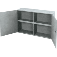 Armoires utilitaires, Acier, 2 Tablettes, 22-1/4" h x 33-3/4" la x 8-1/2" P, Gris Distribution Jean Lapalme
