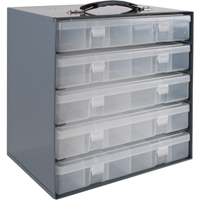 Compartment Box Cabinets, Steel, 5 Slots, 11-1/4" W x 6-3/4" D x 10-3/4" H, Grey Distribution Jean Lapalme