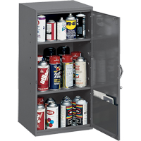 Armoires utilitaires, Acier, 2 Tablettes, 32-3/4" h x 19-7/8" la x 14-1/4" P, Gris Distribution Jean Lapalme
