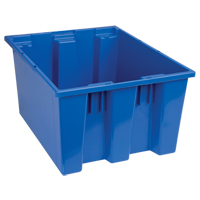 Stack & Nest Totes, 10" x 19.5" x 15.5", Blue Distribution Jean Lapalme