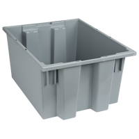 Stack & Nest Totes, 10" x 19.5" x 15.5", Grey Distribution Jean Lapalme