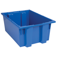 Stack & Nest Totes, 8" x 19.5" x 13.5", Blue Distribution Jean Lapalme