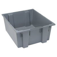 Stack & Nest Totes, 10" x 23.5" x 19.5", Grey Distribution Jean Lapalme