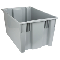 Stack & Nest Totes, 15" x 29.5" x 19.5", Grey Distribution Jean Lapalme