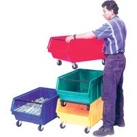 Bac g&eacute;ant empilable et mobile, 11-7/8" ha x 18-3/8" la x 29" p, Capacit&eacute; de 150 lb, Bleu Distribution Jean Lapalme