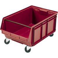 Bac g&eacute;ant empilable et mobile, 11-7/8" ha x 18-3/8" la x 29" p, Capacit&eacute; de 150 lb, Rouge Distribution Jean Lapalme