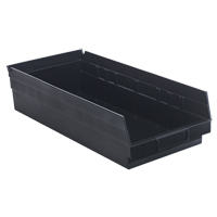 Bac pour &eacute;tag&egrave;re &eacute;conomique, 8-3/8" la, 4" h x 17-7/8" p, Noir Distribution Jean Lapalme