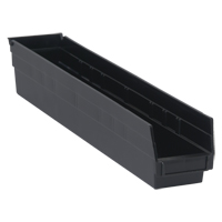 Bac pour &eacute;tag&egrave;re &eacute;conomique, 4-1/8" la, 4" h x 23-5/8" p, Noir Distribution Jean Lapalme