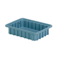 Divider Box&reg; Containers, Polyethylene, 10.8" W x 8.3" D x 2.5" H, Light Blue Distribution Jean Lapalme