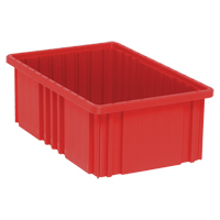 Contenants Divider Box, Plastique, 16,5" la x 10,9" p x 6" h, Rouge Distribution Jean Lapalme
