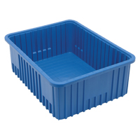 Contenants Divider Box, Plastique, 22,5" la x 17,5" p x 8" h, Bleu Distribution Jean Lapalme