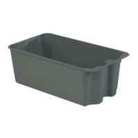 Contenants Stack-N-Nest de Plexton, 16,9" la x 30,6" p x 11,1" h, Gris Distribution Jean Lapalme