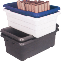 Bacs empilables en crois&eacute;, 16" la x  p x 8,5" h, Gris Distribution Jean Lapalme