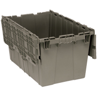 Bac de distribution avec couvercle &agrave; charni&egrave;res, 16-1/4" x 25-3/8" x 14-1/8", Gris Distribution Jean Lapalme