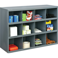 Armoires pour bacs de rangement, Acier, 12 tiroirs, 33-3/4" x 12" x 23-7/8", Gris Distribution Jean Lapalme