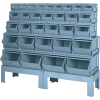 Pre-Engineered Bin Combinations, 1000 lbs. Cap., 68" W x 19-1/2" D x 55 1/4" H, Blue Distribution Jean Lapalme