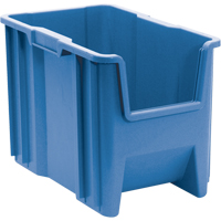 Contenants &agrave; empiler g&eacute;ants, 10,875" la x 17,5" p x 12,5" h, Bleu Distribution Jean Lapalme