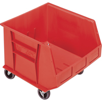 Bac mobile, 14" ha x 16-1/2" la x 18" p, Capacit&eacute; de 75 lb, Rouge Distribution Jean Lapalme