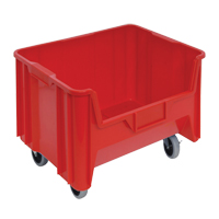 Bac g&eacute;ant mobile empilable, 12-7/16" ha x 19-7/8" la x 15-1/4" p, Capacit&eacute; de 250 lb, Rouge Distribution Jean Lapalme