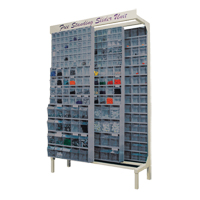 Syst&egrave;me de stockage &agrave; glissi&egrave;re &agrave; bacs basculants autonome, 48" la x 18" p x 77" h, 112 tiroirs Distribution Jean Lapalme