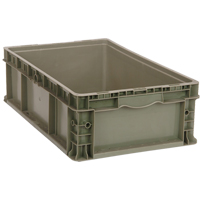 Contenant empilable, 15" la x 15" p x 9,5" h, Gris Distribution Jean Lapalme