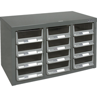 Casiers pour pi&egrave;ces KPC-100 , Acier galvanis&eacute;, 12 tiroirs, 23" x 11-2/5" x 13-4/5", Gris Distribution Jean Lapalme