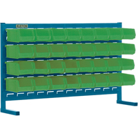 Rayonnage &agrave; persienne avec bacs, 32 bacs, 36" la x 8-1/4" p x 22" h Distribution Jean Lapalme