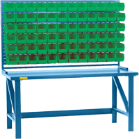 Rayonnage &agrave; persienne avec bacs, 36 bacs, 72" la x 15" p x 40" h Distribution Jean Lapalme