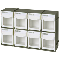 Bac basculant robuste, 11-3/4" la x 2-3/4" p x 7-7/8" h, 8 tiroirs Distribution Jean Lapalme