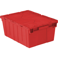 Flipak&reg; Polyethylene Plastic (PE) Distribution Containers, 21.9" x 15.2" x 9.3", Red Distribution Jean Lapalme